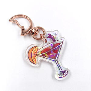 Kuien พวงกุญแจอะนิเมะ 'crack glitter', พวงกุญแจพลาสติกอะคริลิคเงางามน่ารัก - Product Image 1