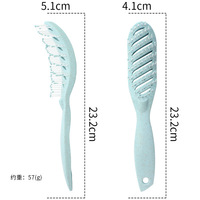 Brosse démêlante creuse pour cheveux, peigne de massage incurvé pour cheveux humides et secs, pour salon et usage domestique, vente en gros