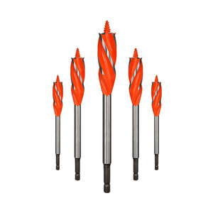 KZD Spiral <b>Wood</b> <b>Drill</b> <b>Bit</b> Carbide 3 Flat Shank Fast Boring <b>Bits</b> For Woodworking - Product Image 5