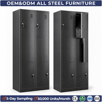 Casier en L à 4 portes pour club de golf – Armoire de rangement sécurisée en métal, placard polyvalent en acier avec tringle de suspension – Offre directe usine