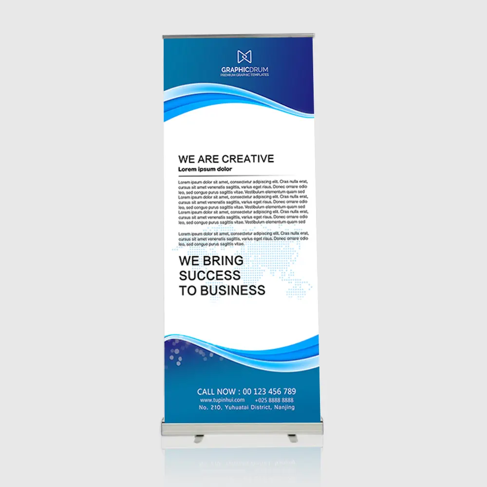 Kunststoff Single Side Banner Stand für Groß veranstaltungen Werbung Roll Up Banner für Promotion Exhibition Display