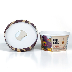 4oz 5oz 8oz 12oz 16oz 500 ml Kem giấy container Kem Cốc giấy với nắp giấy - Product Image 3