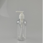 Bouteille pompe à lotion en plastique transparent personnalisable OEM ODM, anti-fuite, rechargeable, pour emballage de savon liquide et shampoing