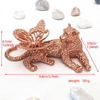 Support de boule de cristal léopard personnalisé ornements de bureau conception gratuite artisanat en métal décoration de la maison articles cadeaux souvenirs