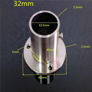 304ステンレス鋼フランジベース衣類ラック用カーテンロッド乾燥ラックDIYアクセサリー管状ブラケット直径19 22 25 32mm - Product Image 6