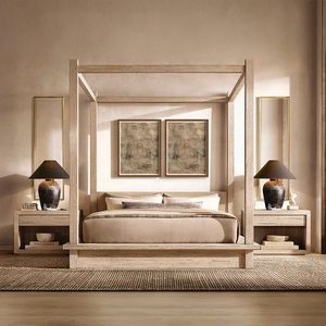 Modern Reclaimed Oak Nightstand with Storage <strong>Thin</strong> Frame Closed <strong>Bedside</strong> <strong>Table</strong> Solid Wood Bedroom Furniture - Product Image 4