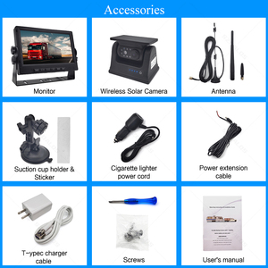 Câmera de visão traseira de caminhão sem fio e sistema de monitoramento de caminhão sem fio câmera de visor espelho <span class=keywords><strong>monitor</strong></span> de carro de 7 polegadas para caminhão - Product Image 6