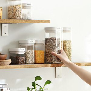 Airtight Storage Jars Rectangle Food Grade With Plastic Lid For Kitchen Grain Coffee Bean Storage Containers - Product Image 3