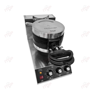 Kỹ Thuật Số Hai Mặt Quay Bỉ Waffle Maker Máy 1820W Vòng Thép Không Gỉ Waffle Cone Baker Thương Mại Waffle Roaster - Product Image 4