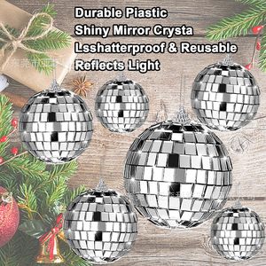 Boule disco miroir, ornement de Noël, sphère réfléchissante en mousse, décoration de fête, lot de 6 pièces, décoration de scène - Product Image 3
