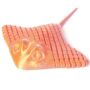 Jouet Raie Manta en Acier Inoxydable Imprimé en 3D Écologique pour Enfants, Animal Marin avec Articulations Mobiles, Usinage CNC, Anti-Stress - Product Image 2