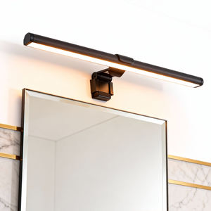 モダンなLEDコンピューターデスクランプ、ミラーウォールライト、40cmブラック壁掛けメイクアップライト、バスルームバニティライト - Product Image 2