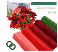 500pcs HC Brand YH Model Set Kotak Hadiah Kerajinan Tangan DIY Pita Bunga Kit Kawat Bunga untuk Pembuatan Bunga DIY