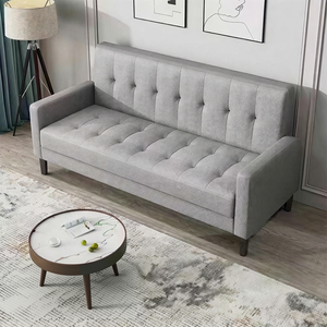 Divano Letto Moderno in Tessuto Tecnico con Base a Molle in Legno Massello e Imbottitura in Spugna ad Alta Densità, Arredamento per la Casa - Product Image 4