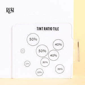 Paleta Profesional de Acrílico Cuadrada <span class=keywords><strong>RISI</strong></span> para Mezclar Tintes de Cejas y Pestañas con Tabla de Proporciones para Tinte de Cejas - Product Image 3