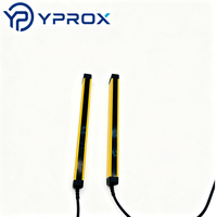 YPROX Safety Light Curtain IP65 PNP Sensor Penghalang Laser Tipe Through-Beam Seri WTX-GS DC12-24V Jarak Deteksi 0.3-3m
