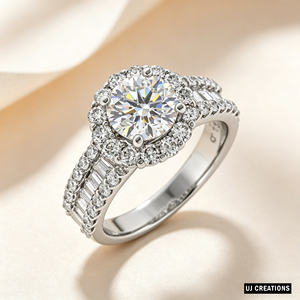 Anillo de Boda Personalizado de Plata Chapada en Oro de 14K con Diamante Redondo de 2.00 Quilates, Cultivado en Laboratorio, Corte Brillante, Calidad VVS-VS, para Fiesta - Product Image 4