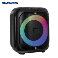 STARQUEEN Altavoz Portátil con Molde Privado, Altavoz TWS BT Recargable, Altavoz para Fiestas al Aire Libre con Luces Cambiables