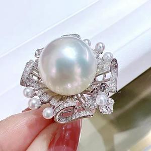 Nuevo Collar en Forma de Y con Perlas AK de Agua Dulce Naturales en Oro G18k de 3-4mm y 8-9mm, Anillos de Moda Transparentes y Perlados - Product Image 2