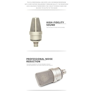Professional Wired Metal Condenser <b>Microphone</b> Noise-Cancelling Studio Recording Live Broadcast Podcast Mic - Product Image 3
