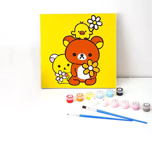 Juego de <span class=keywords><strong>pintura</strong></span> digital DIY Kindgarton <span class=keywords><strong>para</strong></span> adultos, <span class=keywords><strong>pintura</strong></span> acrílica por número en lienzo de vidrio, medios de papel - Product Image 4