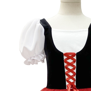 <b>Red</b> & Black Coppelia Ballet Dress Professional Peasant Style Romantic <b>Tutu</b> Skirt Girls' Traditional Folk Ballet Costume - Product Image 3