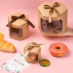 Caja de regalo de cartón con ventana transparente y cinta, se puede personalizar según sus necesidades - Product Image 4