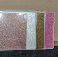 Panneau en acrylique perlé rose doré écologique personnalisé de 2 mm et 3 mm, feuille d'acrylique scintillante multicolore brillante pour découpe