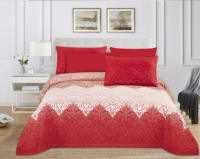 Nouvel arrivage : Parure de draps imprimés turquoise 6 pièces, toucher doux, 85 g/m², 100 % polyester, drap plat et drap-housse