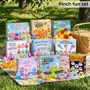 H77-1 Cubos de Hielo de Maltosa, Gotas de Agua, Osito de Peluche, Azul, Rosa, Morado, Bola Antiestrés, Bola de Nieve - Product Image 1