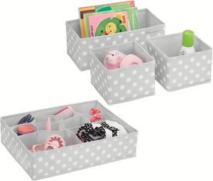 Collapsible Rectangle Storage <b>Box</b> Eco-Friendly Closet Dresser Drawer Organizer 3 Divider with Drawers for Underwear Socks - Product Image 6