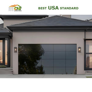 باب مرآب زجاجي كامل من CHI مقاس 16×7 و16×8 و9×7 و9×8، باب مرآب تجاري أوتوماتيكي من الزجاج المقسى الأسود للمنازل - Product Image 2