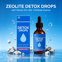 Complément Alimentaire Liquide de Zéolite Naturelle en Gros pour le Soutien Quotidien à la Détoxification avec Vitamines, Absorption Facile, 30ml