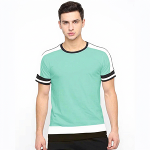 T-shirt décontracté pour homme de haute qualité 100% coton, léger, respirant, écologique, séchage rapide, couleur unie, manches courtes - Product Image 1