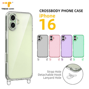 <strong>Clear</strong> PC TPU 2-in-1 Shockproof Phone Case Lanyard Shoulder Strap Hole Compatible for <strong>iPhone</strong> 16 13 Pro XS Max Comes OPP <strong>Bag</strong> - Product Image 6