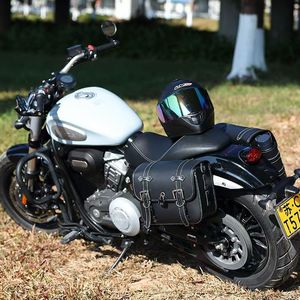 Bolsa grande de cuero PU para SILLÍN de motocicleta de carreras, bolsa de caja lateral impermeable para herramientas y equipo de asiento - Product Image 2