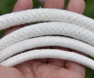 Corda rivestita in cotone macramè con corde di cotone intrecciate di lunghezza personalizzata 5mm-20mm <span class=keywords><strong>per</strong></span> articoli imballati in macramè - Product Image 2