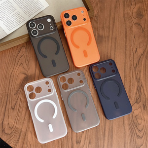Coques de téléphone portable givrées mates pour iPhone 17 Air 16 15 14 Pro Max, <span class=keywords><strong>coque</strong></span> magnétique antichoc semi-<span class=keywords><strong>transparente</strong></span> - Product Image 2