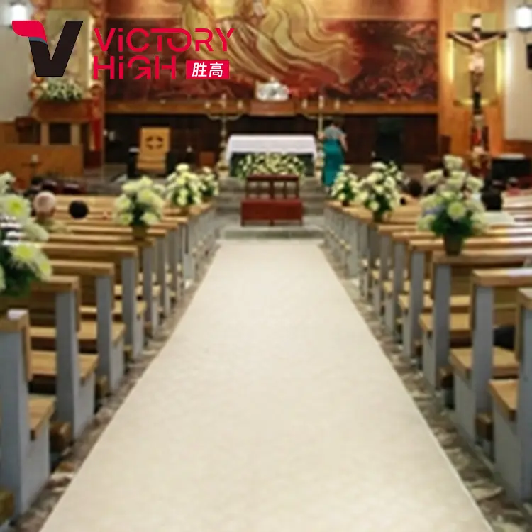 Karpet pameran pelari lorong dekorasi pernikahan putih tebal