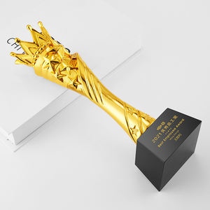Golden Crown Custom ized Resin Kristall medaille High-End Innovative Comme morative <span class=keywords><strong>Award</strong></span> für herausragende Mitarbeiter Sales <span class=keywords><strong>Trophy</strong></span> - Product Image 5
