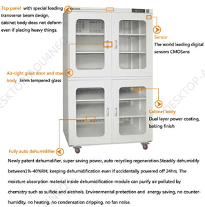 <span class=keywords><strong>ESD</strong></span> Weiß-Schwarzer Automatisch Einstellbarer Trockenschrank 220V Feuchtigkeitsgeschützter Elektronik-Lagerungsschrank für PLC-Kernkomponenten aus Kaltgewalztem Stahl - Product Image 4