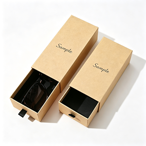 Boîte cadeau en papier kraft personnalisée avec tiroir coulissant, revêtement UV, boîte d'expédition rectangulaire pour la vente au détail - Product Image 5