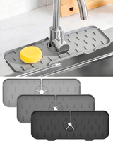 Tapis de robinet en silicone à séchage rapide robinet d'évier de cuisine attrape-goutte et garde-boue absorbant l'eau tapis et tampons de cuisine