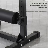 Support de Squat Bulgare en Acier Réglable pour Squat à une Jambe, Capacité 330 lb, 9 Niveaux de Hauteur, Rouleau en Mousse Rembourré