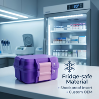 3ml 6-Fächer Hochwertige Transparente Kunststoff-Peptidbox Großhandel OEM Peptid-Aufbewahrungsbox für Laborproben-Fläschchen-Organisation