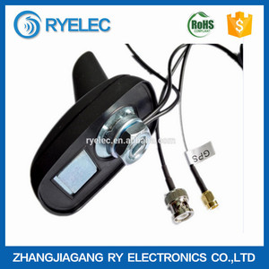 เสาอากาศรถยนต์แบบครีบฉลาม หลายย่านความถี่ VHF/UHF GPS พร้อมฐานยึดแบบสกรู หัวต่อ SMA ตัวผู้ สีดำ, สีขาว - Product Image 1