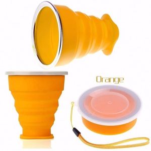 Nouvelle tasse pliable en silicone de qualité alimentaire, créative et moderne, pour voyage en extérieur, portable, pour bain de bouche/boisson, vente en gros - Product Image 2