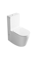 Nouvelle Conception WC Carré à Chasse d'Eau Tornado, Blanc, Monobloc, en Céramique, Sanitaire, pour Salle de Bain