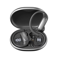 Casque Bluetooth M134 à crochet d'oreille ouvert avec traduction linguistique IA pour les voyages d'affaires, son directionnel, écouteurs sans fil pour le sport