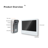 Caméra extérieure étanche, vidéophone filaire avec serrure électrique, système de contrôle d'accès intelligent, sonnette vidéo, interphone